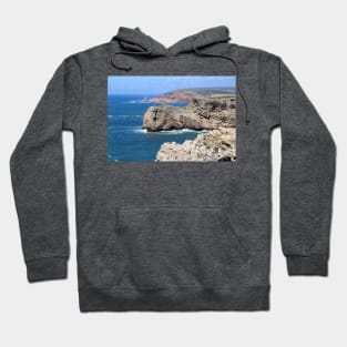 Atlantic Coastline at Cabo Sao Vicente, Portugal Hoodie